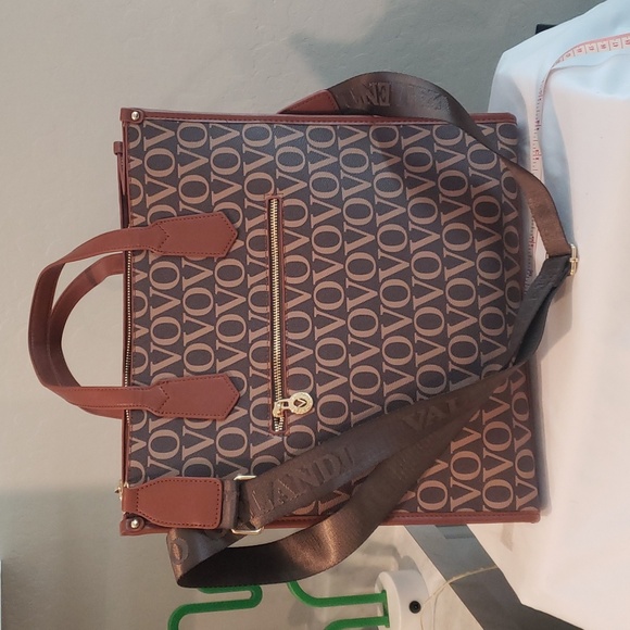 Valentino Orlandi VOVO  Large Italian Crossbody Bag Brown Strap NWT - Picture 6 of 11